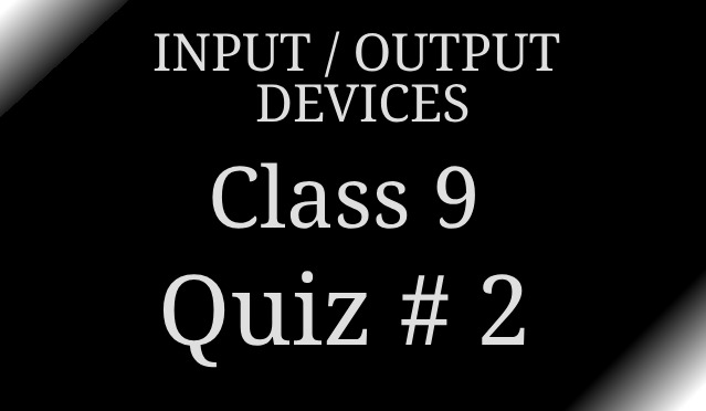 Computer Components 9 Grade Computer Studies Quiz 2