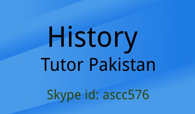 history tutor Pakistan