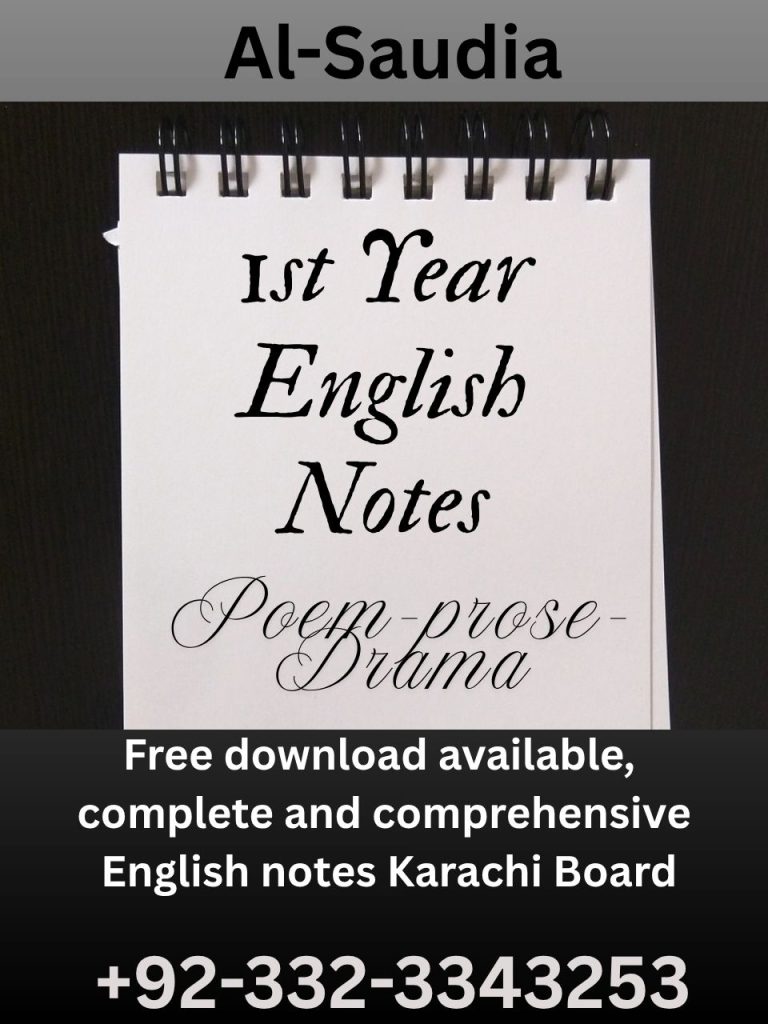 English Notes XI Karachi