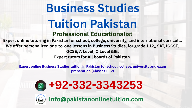 Business Studies Tuition Pakistan