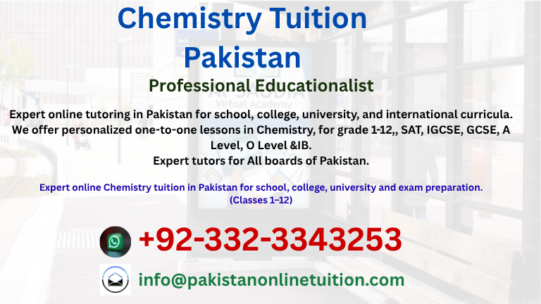 Chemistry Tuition Pakistan