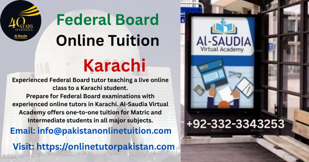 Federal Board Online Tuition Karachi