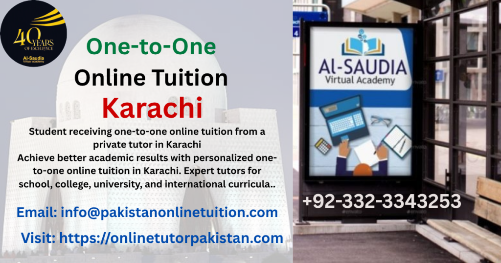 One-to-One Online Tuition Karachi