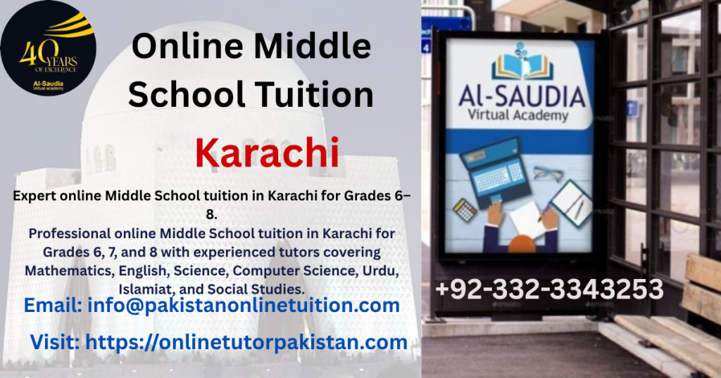 Online Middle School Tuition Karachi
