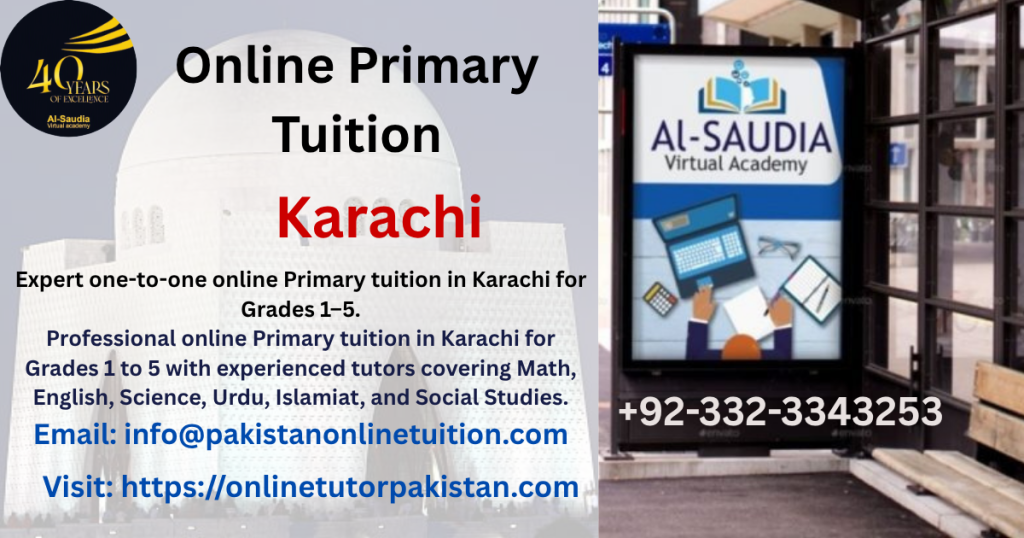 Online Primary Tuition Karachi