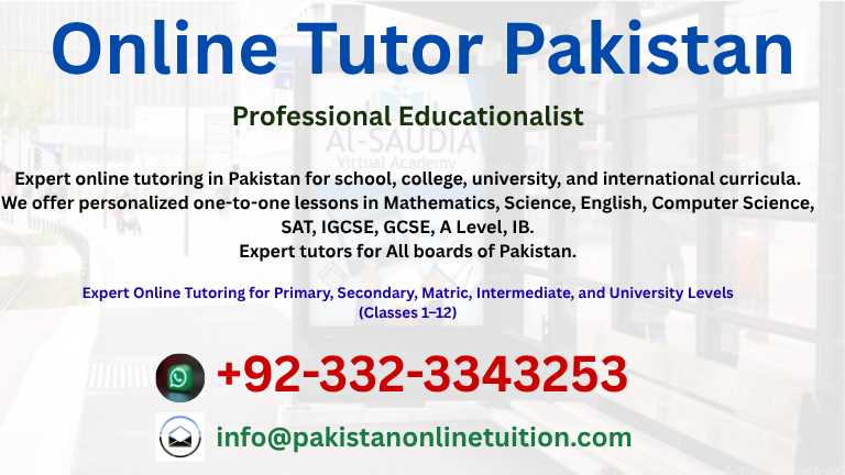 Online Tutor Pakistan