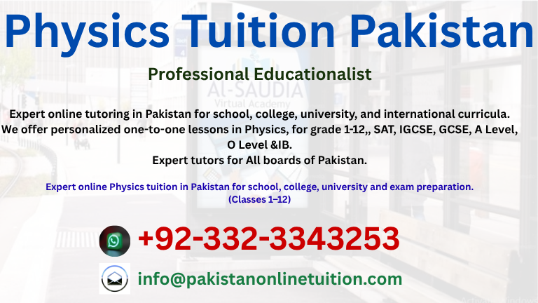 Physics Tuition Pakistan