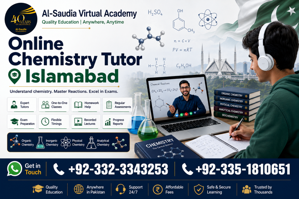 Online Chemistry Tutor Islamabad